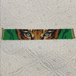 Tiger bracelet hand beaded